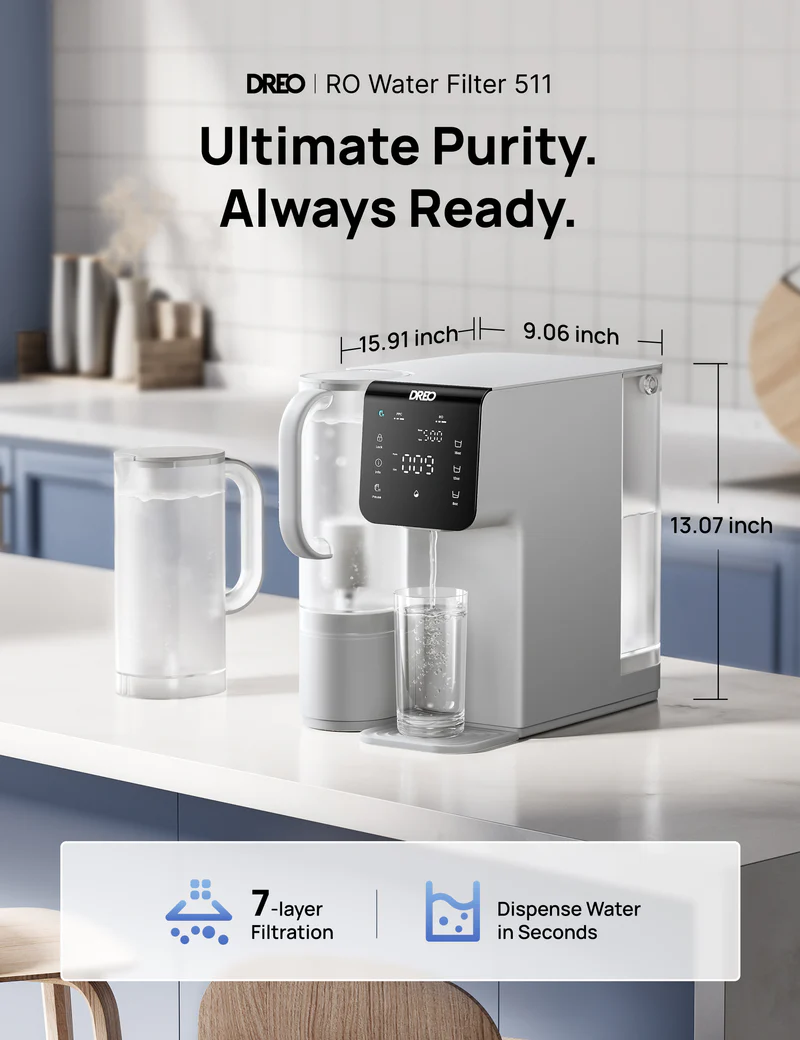 DREO RO Water Filter 511 Review: A Countertop RO System That Gets the Everyday Stuff Right