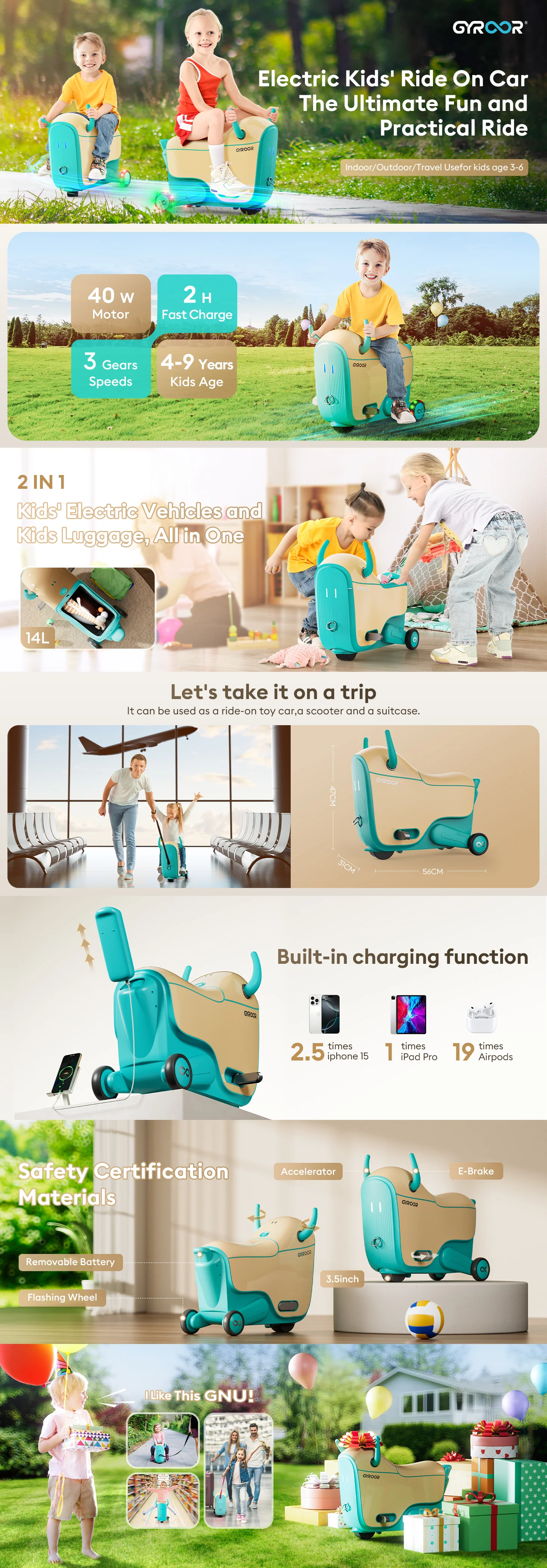 Gyroor Rideable Luggage Review: Smart Airport Convenience, Real Carry-On Compromises